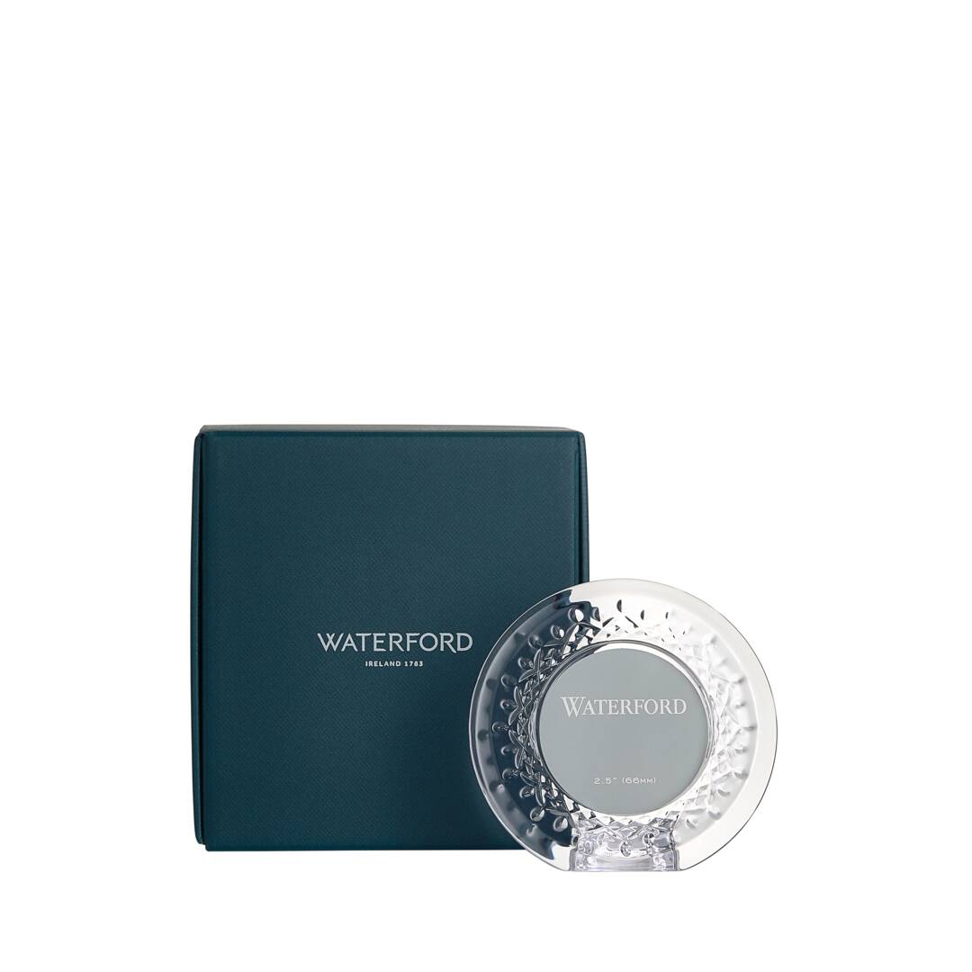 Giftology Lismore Round Mini Frame, Purple Box