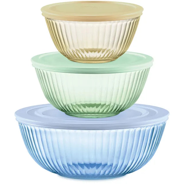 Colors Sculpted Tinted 6-piece Mixing Bowl Set