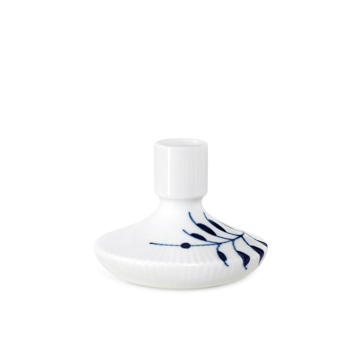 Blue Fluted Mega Candlestick 3"
