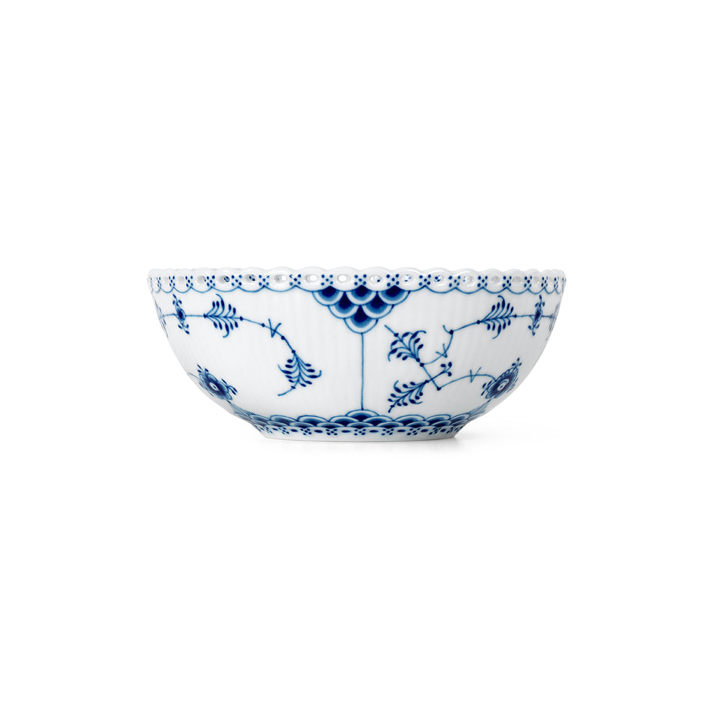 Blue Fluted Full Lace Bowl