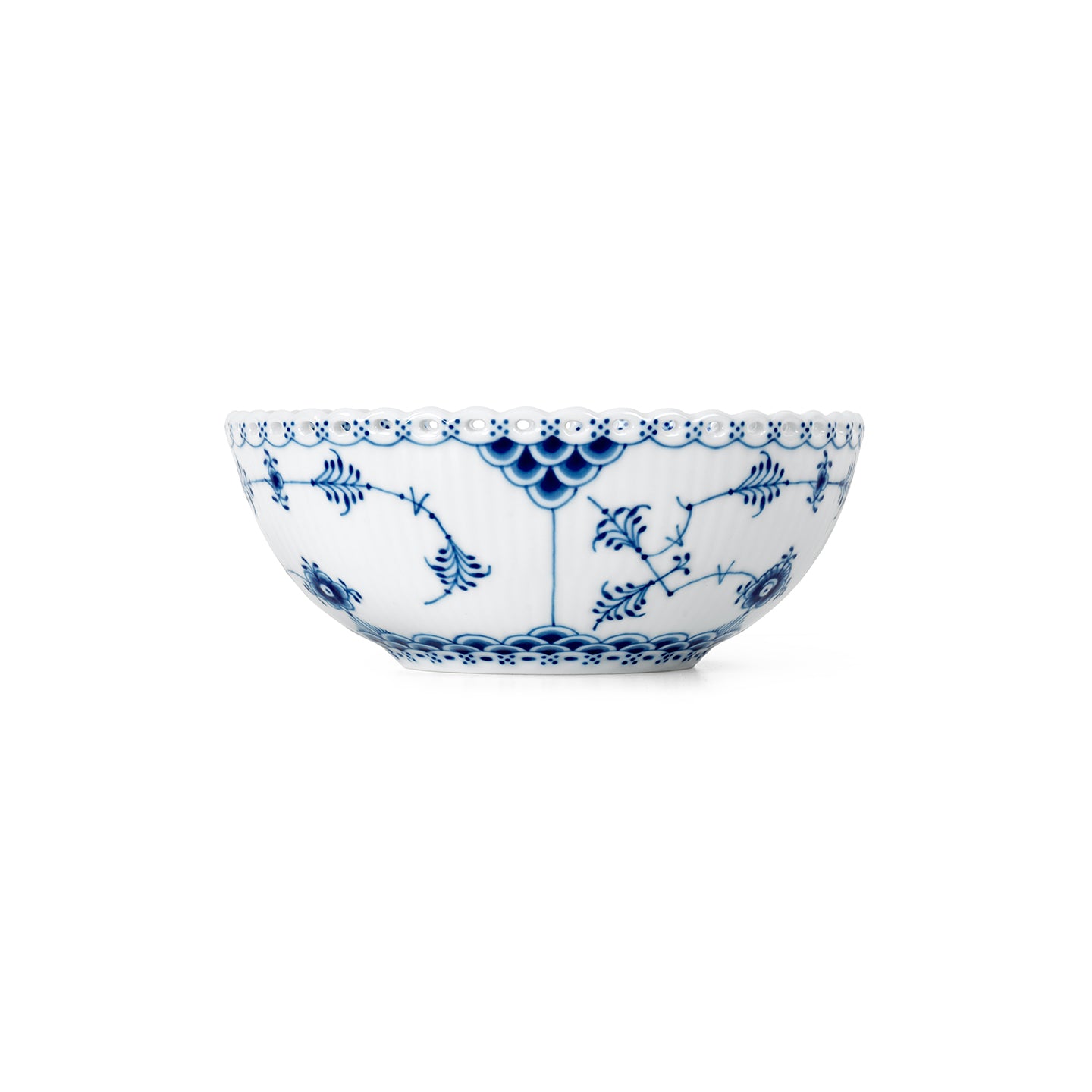 Blue Fluted Full Lace Bowl