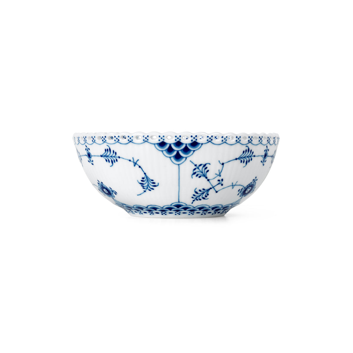 Blue Fluted Full Lace Bowl