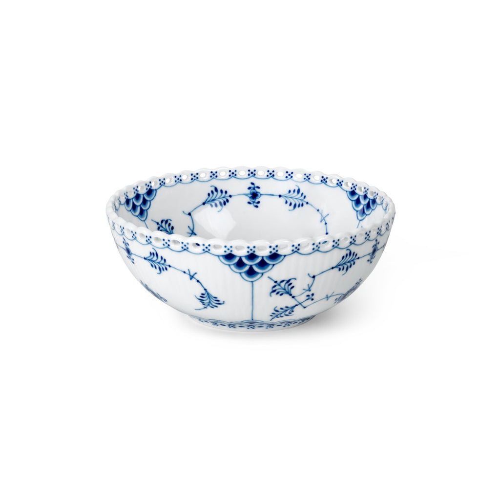 Blue Fluted Full Lace Bowl