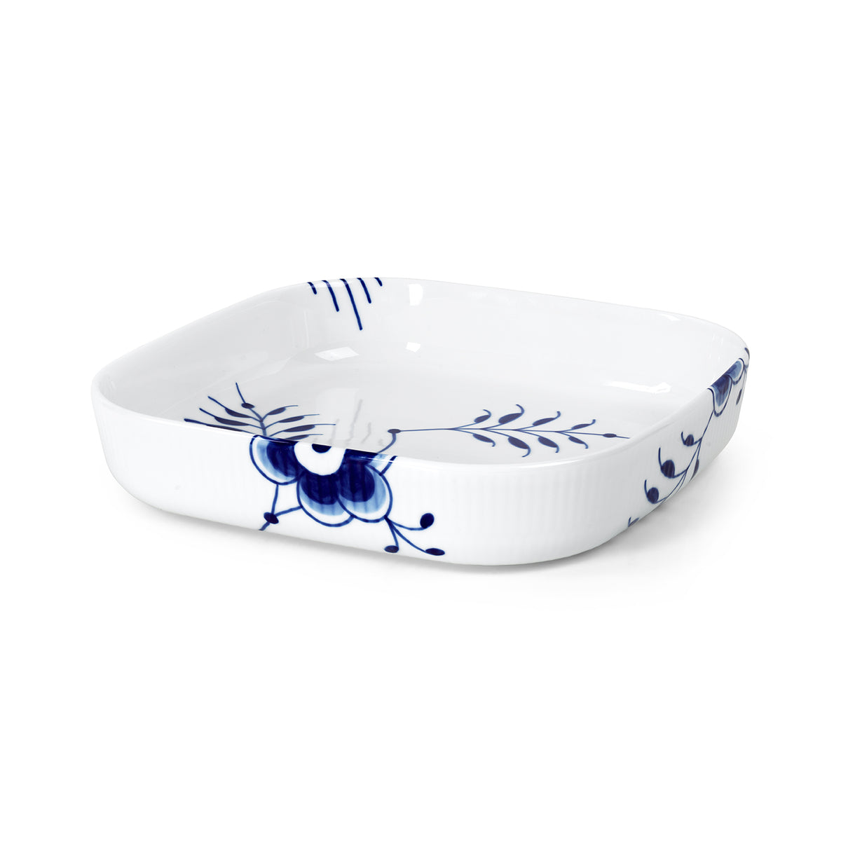 Blue Fluted Mega Square Ovenware 10 X 10"