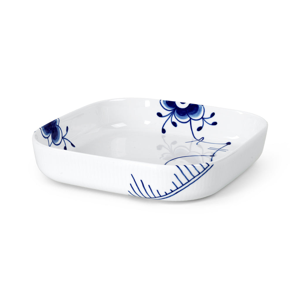 Blue Fluted Mega Square Ovenware 10 X 10"