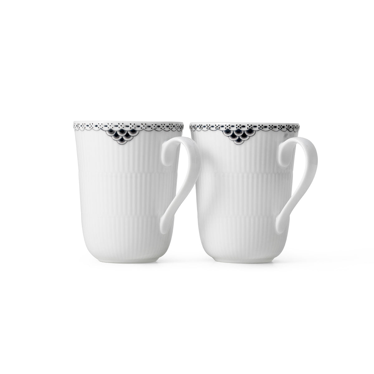 Black Lace Mug 11 Oz S/2