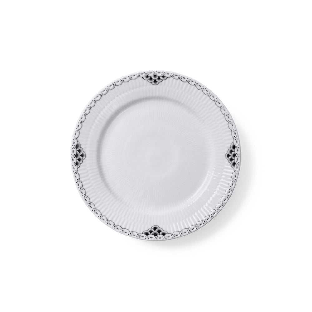 Black Lace Dessert Plate 7.5"