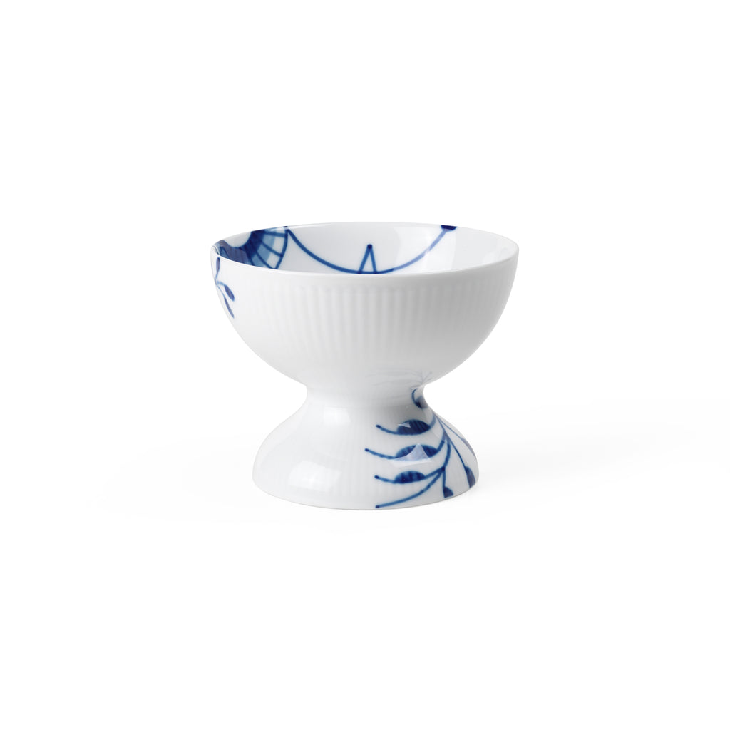 Blue Fluted Mega 3" Bowl On Foot