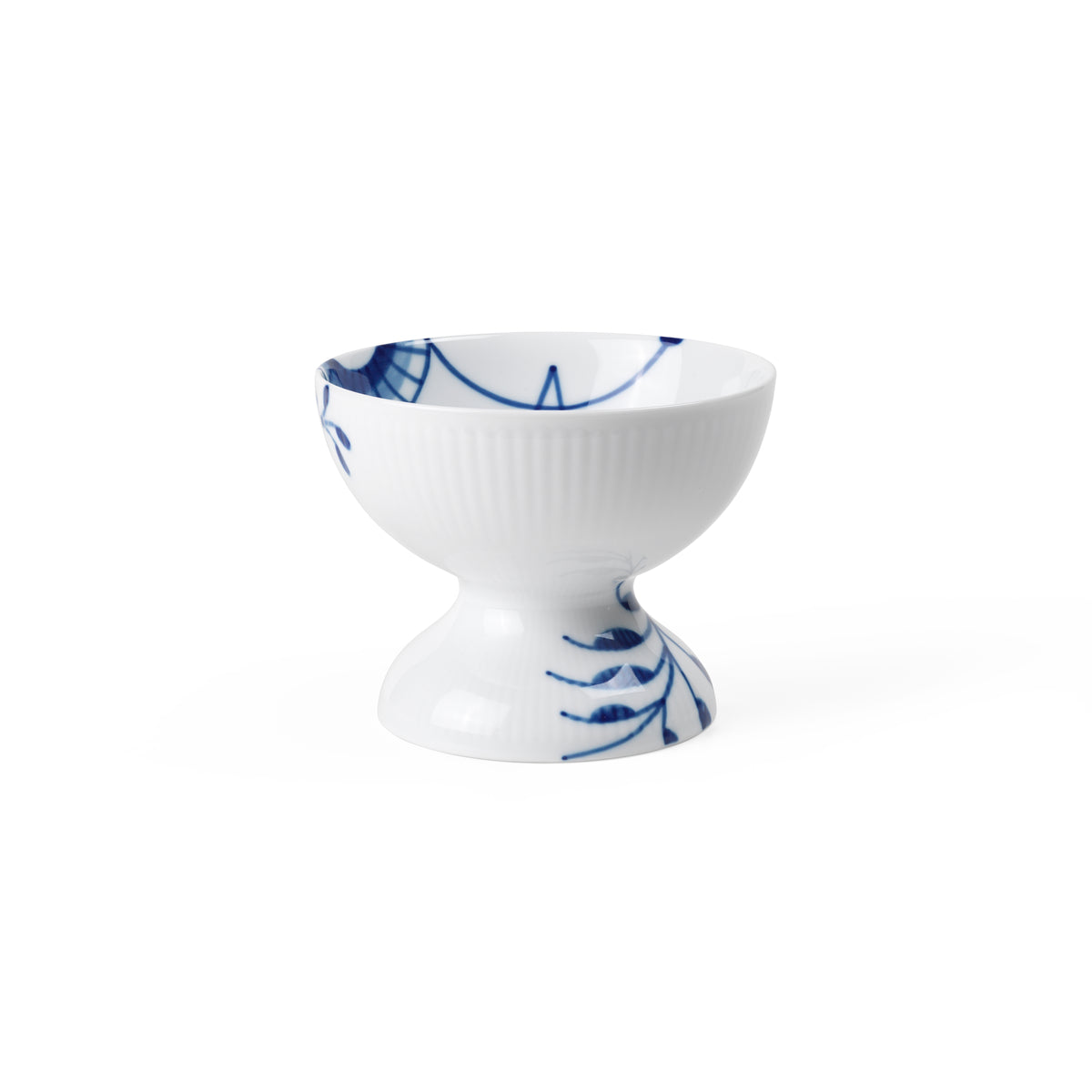Blue Fluted Mega 3" Bowl On Foot