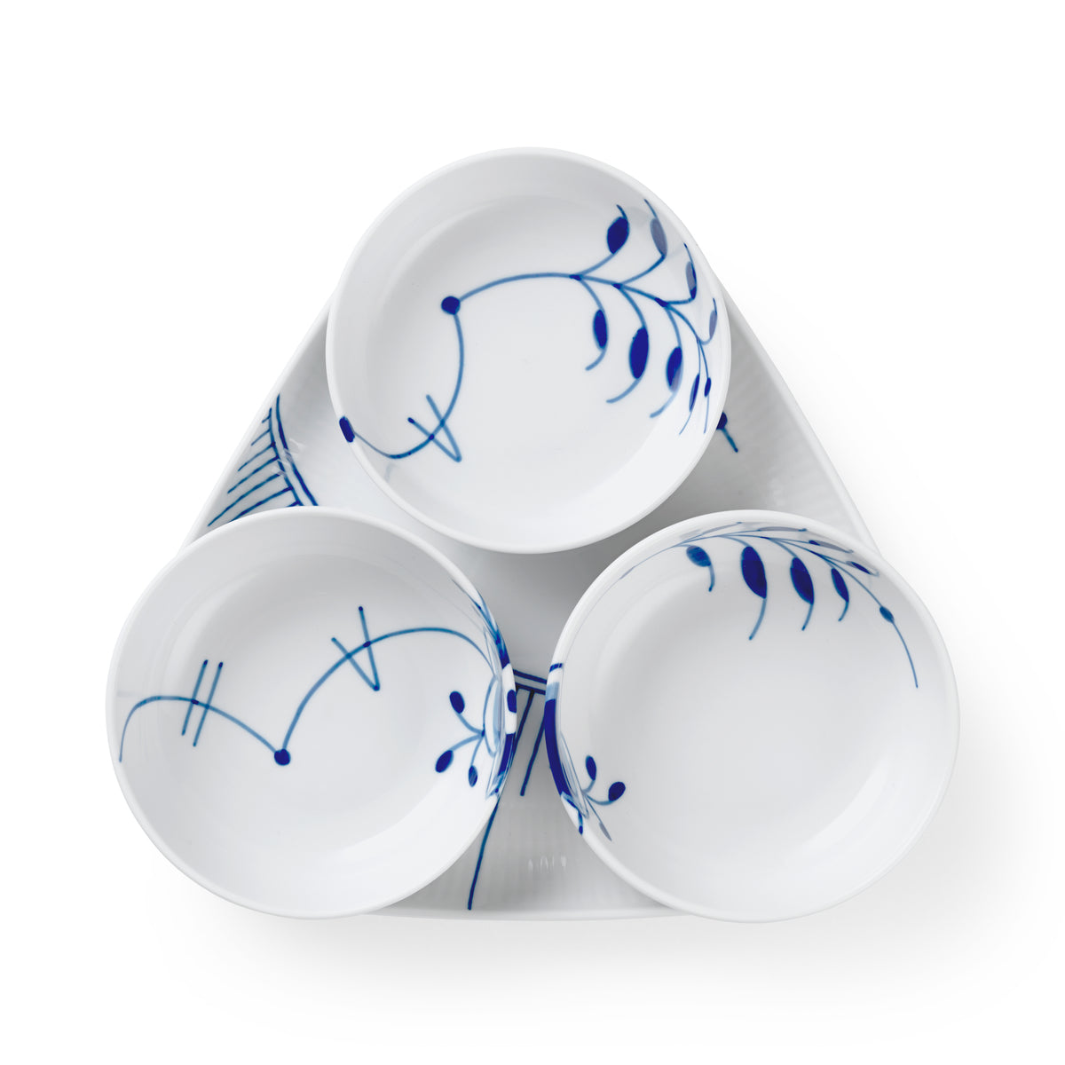 Blue Fluted Mega Serving Set 4Pc