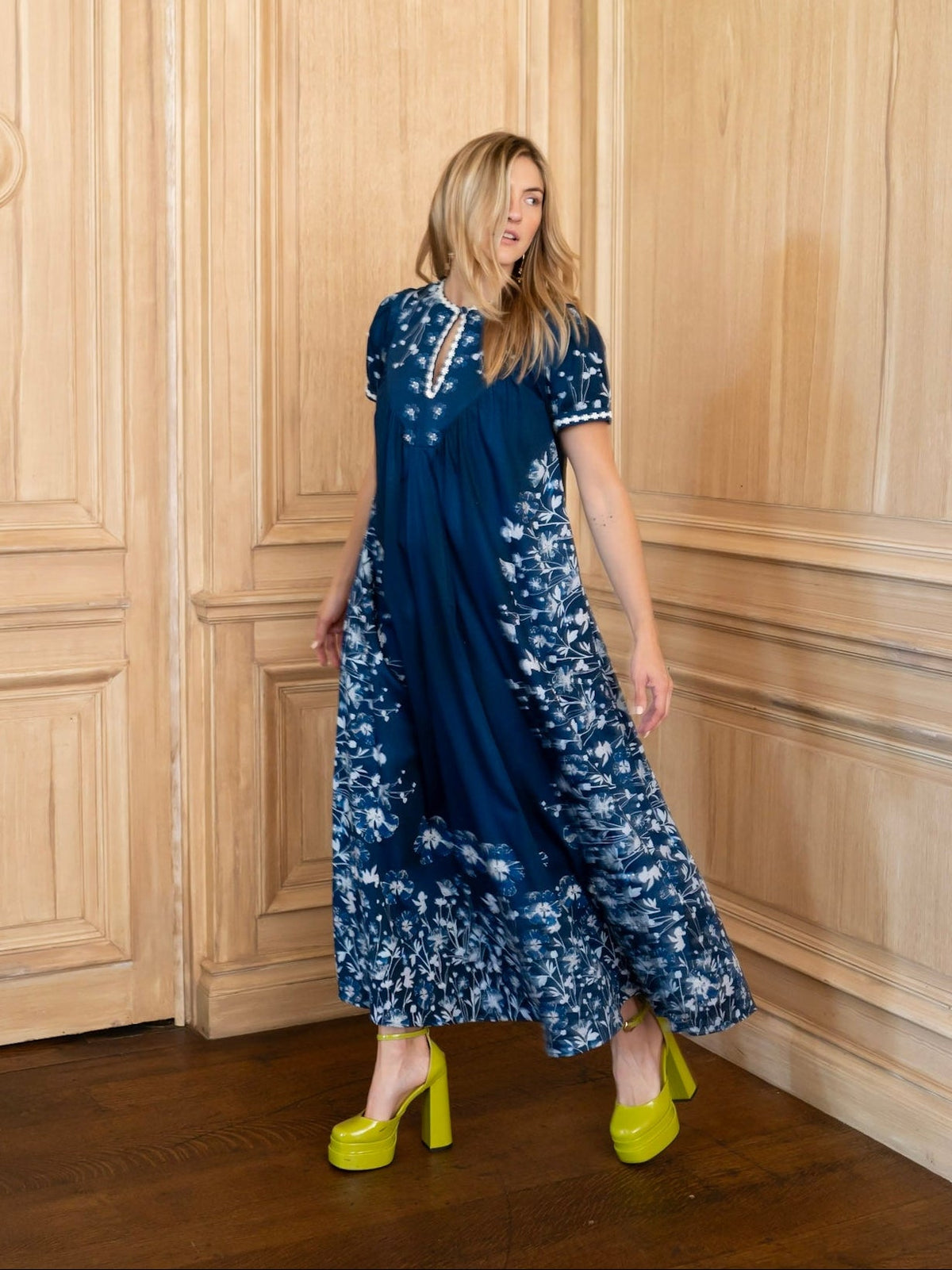 Kelly Dress in Midnight Garden