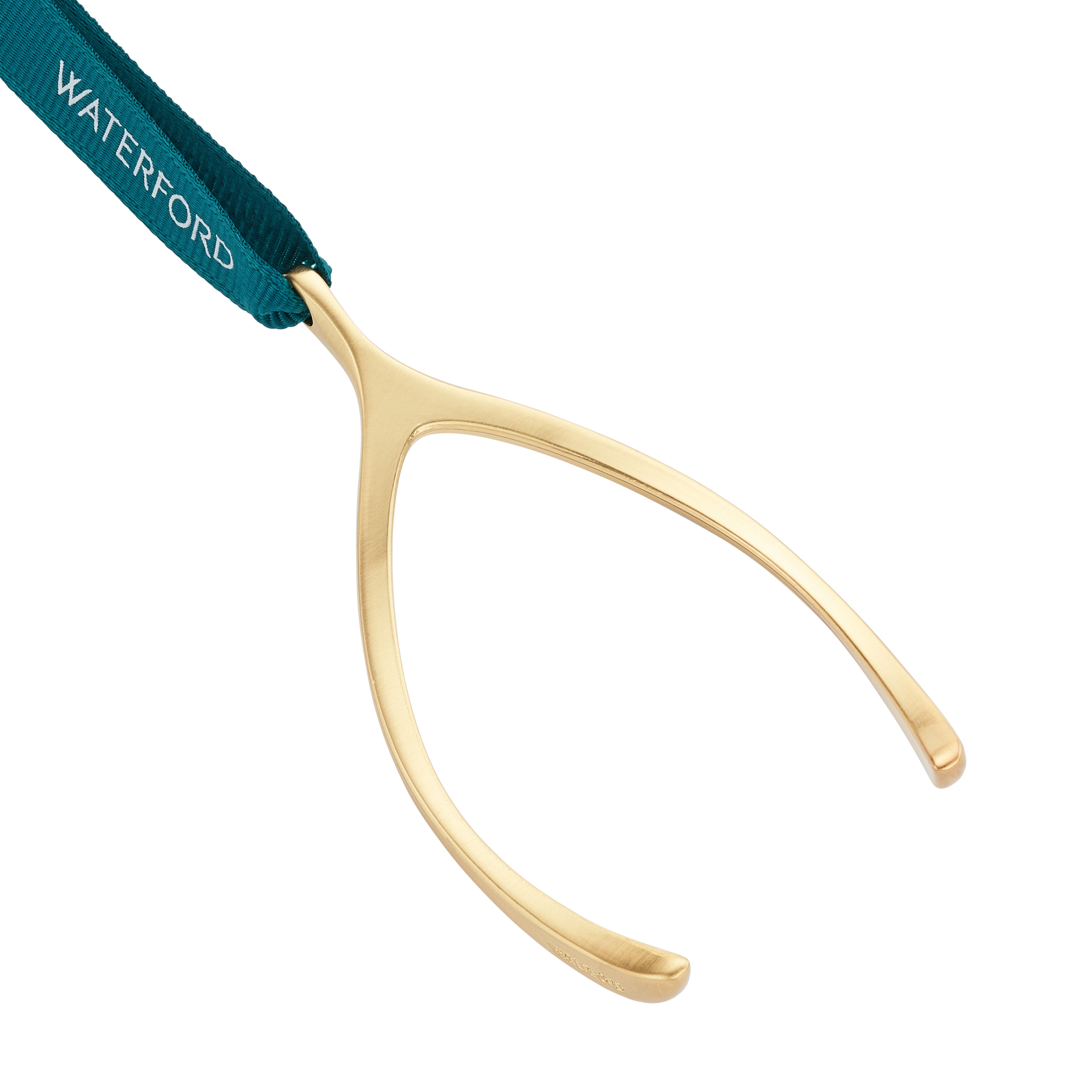 Christmas Wishbone Golden Ornament