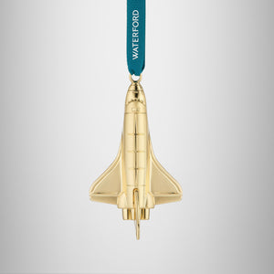Christmas Rocketship Golden Ornament
