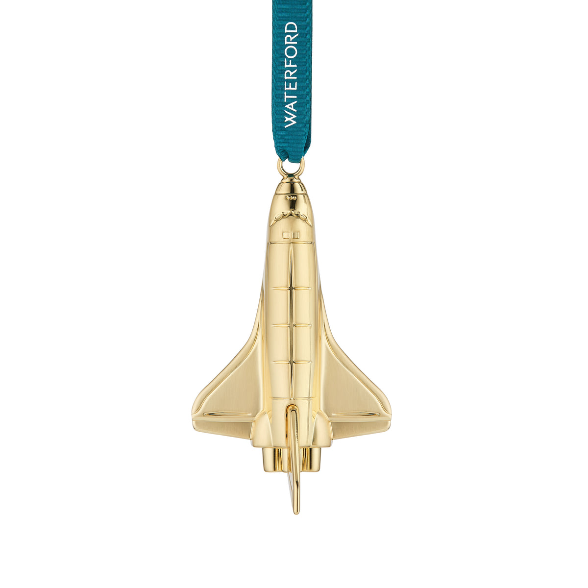 Christmas Rocketship Golden Ornament