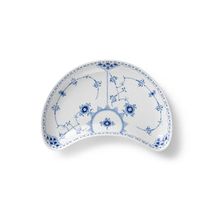Blue Fluted Half Lace Half Moon Dish