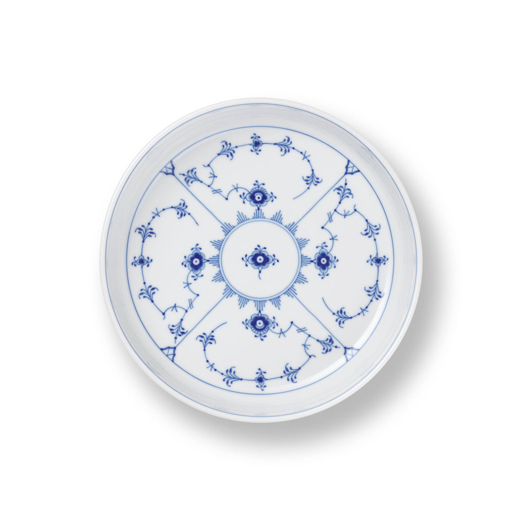 Blue Fluted Plain Ovenware Round 7.28"