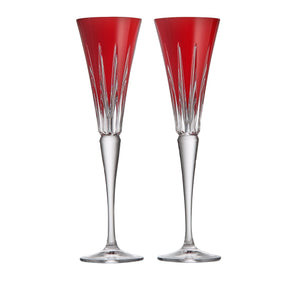 New Year Flutes Firework in Red, Set of 2