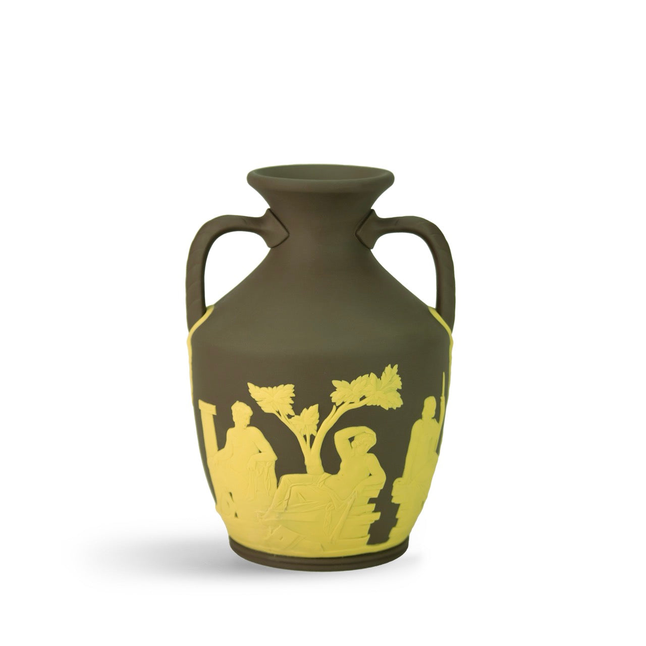 Portland Small Vase in Marsh Green & Canary