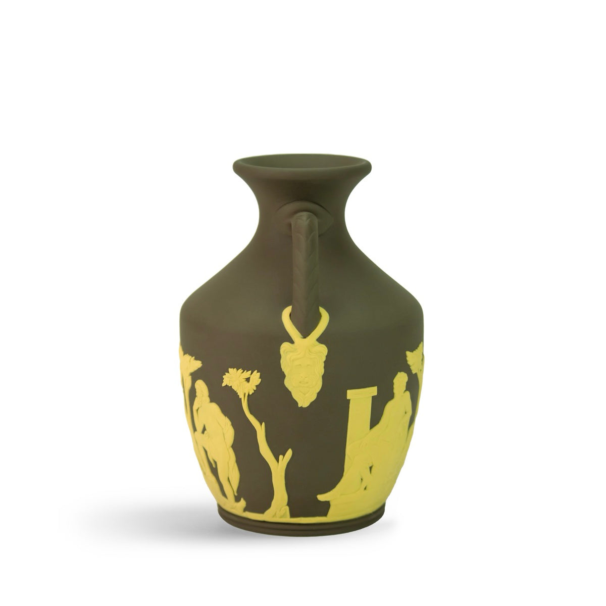 Portland Small Vase in Marsh Green & Canary