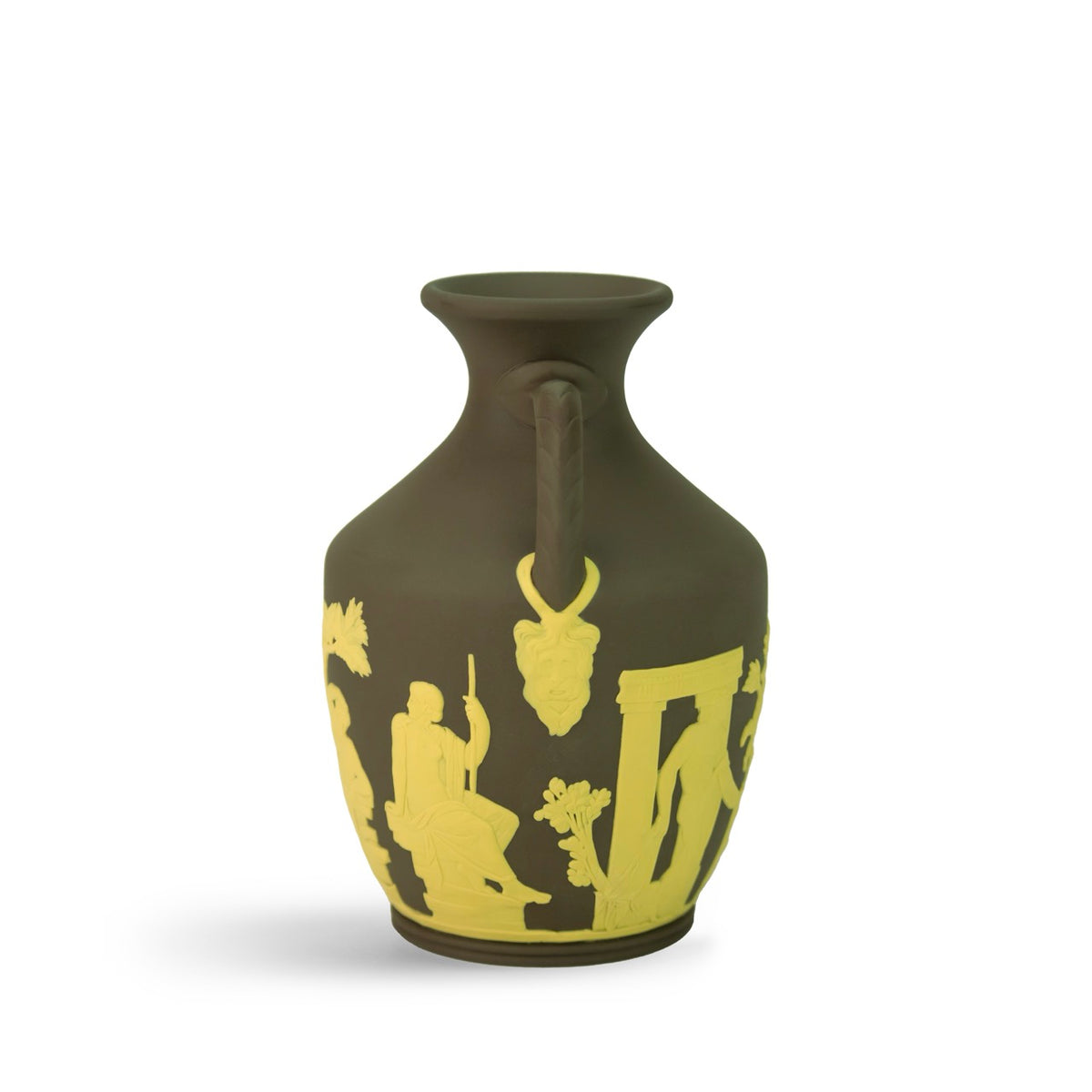 Portland Small Vase in Marsh Green & Canary