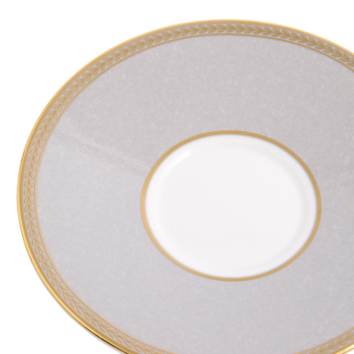 Renaissance Teacup Saucer in Grey, Set of 2