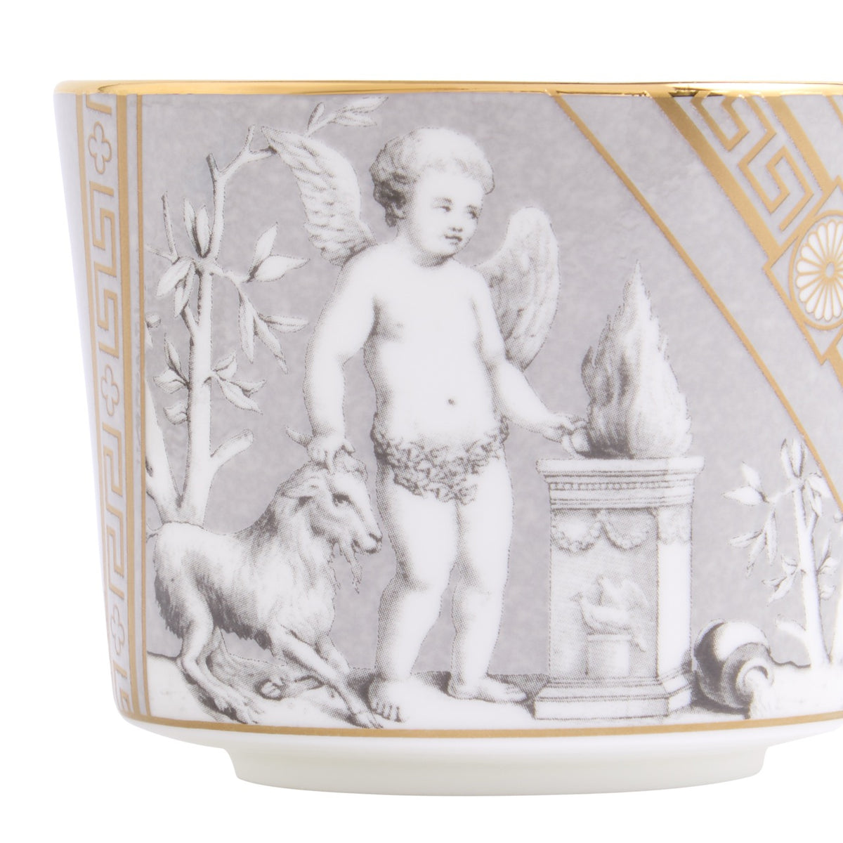 Renaissance Teacup Saucer in Grey, Set of 2