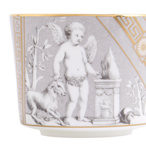 Renaissance Teacup Saucer in Grey, Set of 2