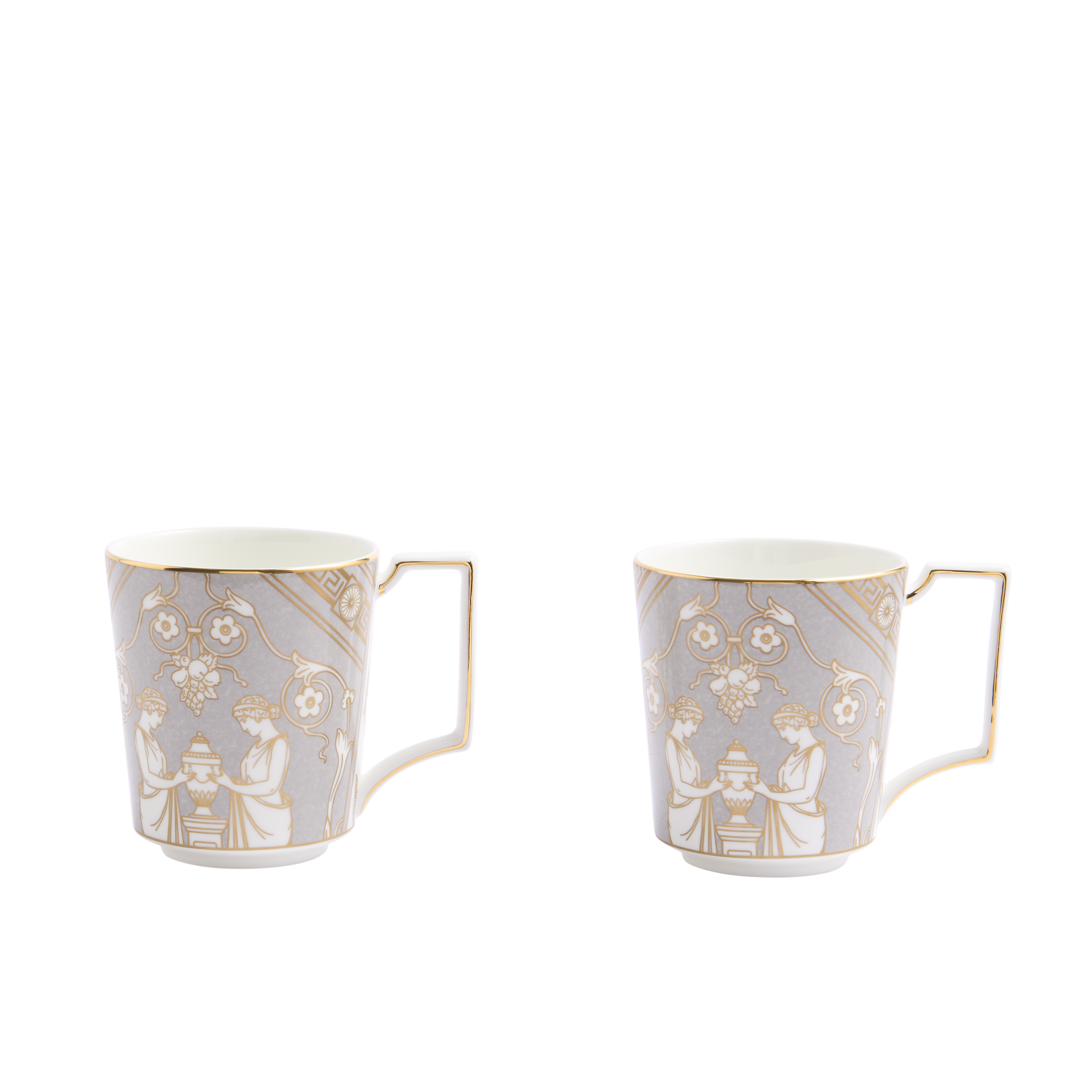 Renaissance Mug in Grey, Set of 2