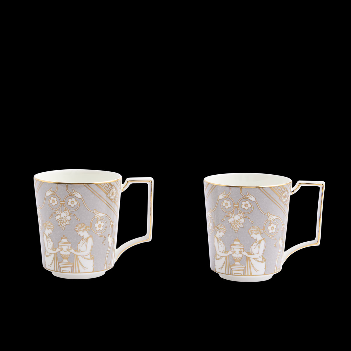 Renaissance Mug in Grey, Set of 2