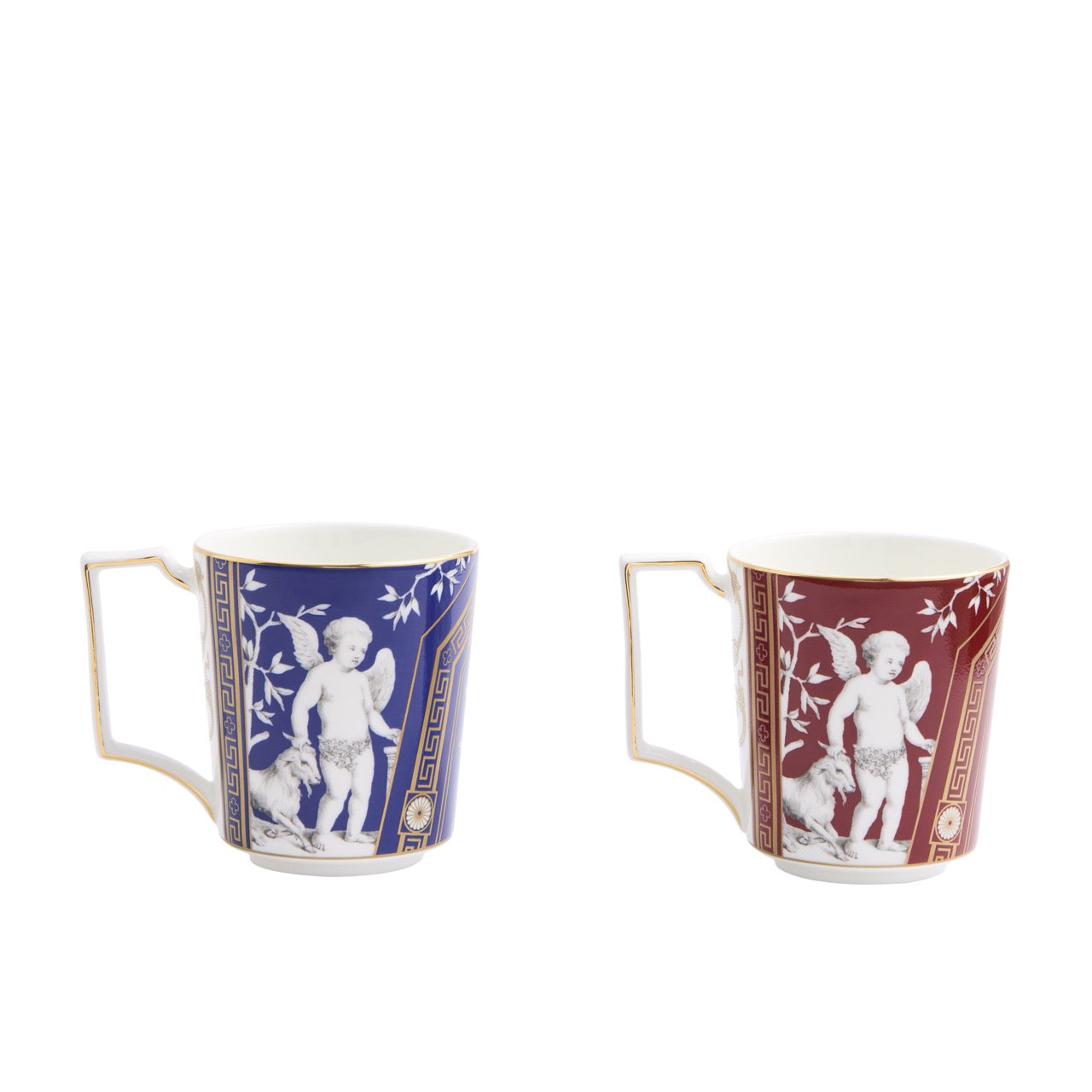 Renaissance Mix Mug in Gold & Red, Set of 2
