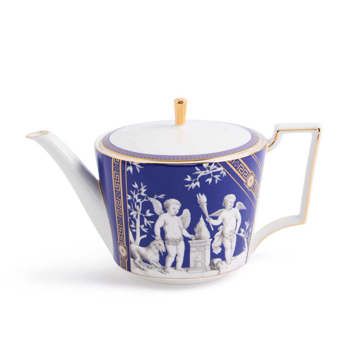 Renaissance Teapot, Teacup, & Saucer in Gold, Set of 2
