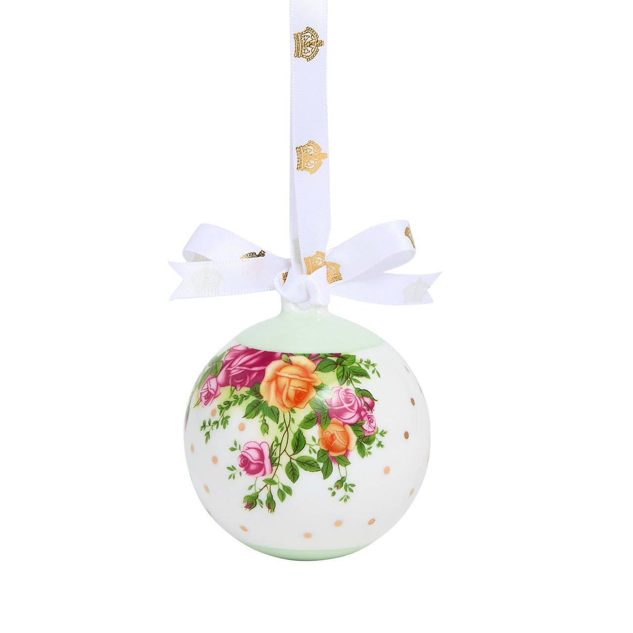 Old Country Roses Christmas Hanging Ornament Bauble