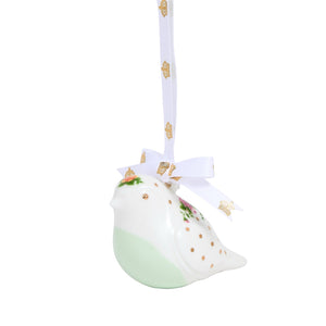 Old Country Roses Christmas Hanging Ornament Robin