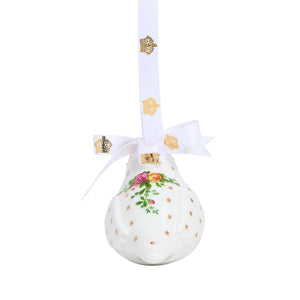 Old Country Roses Christmas Hanging Ornament Robin