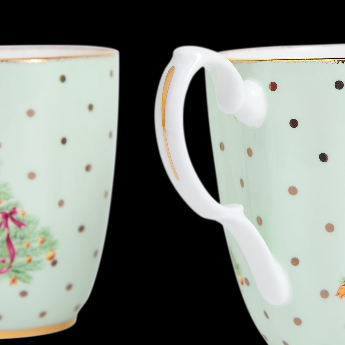Old Country Roses Christmas Mug, Set of 4
