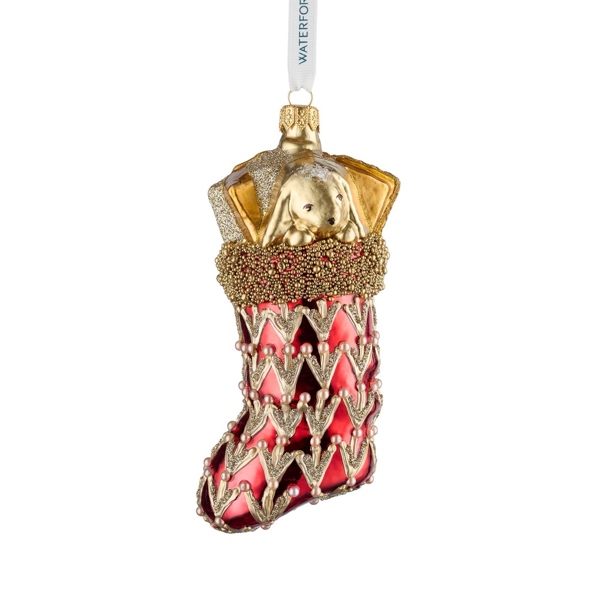Holiday Heirlooms Red Filled Stocking