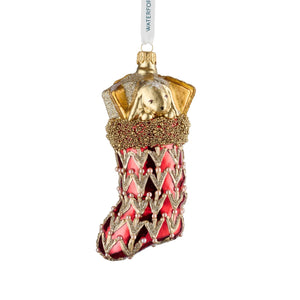 Holiday Heirlooms Red Filled Stocking