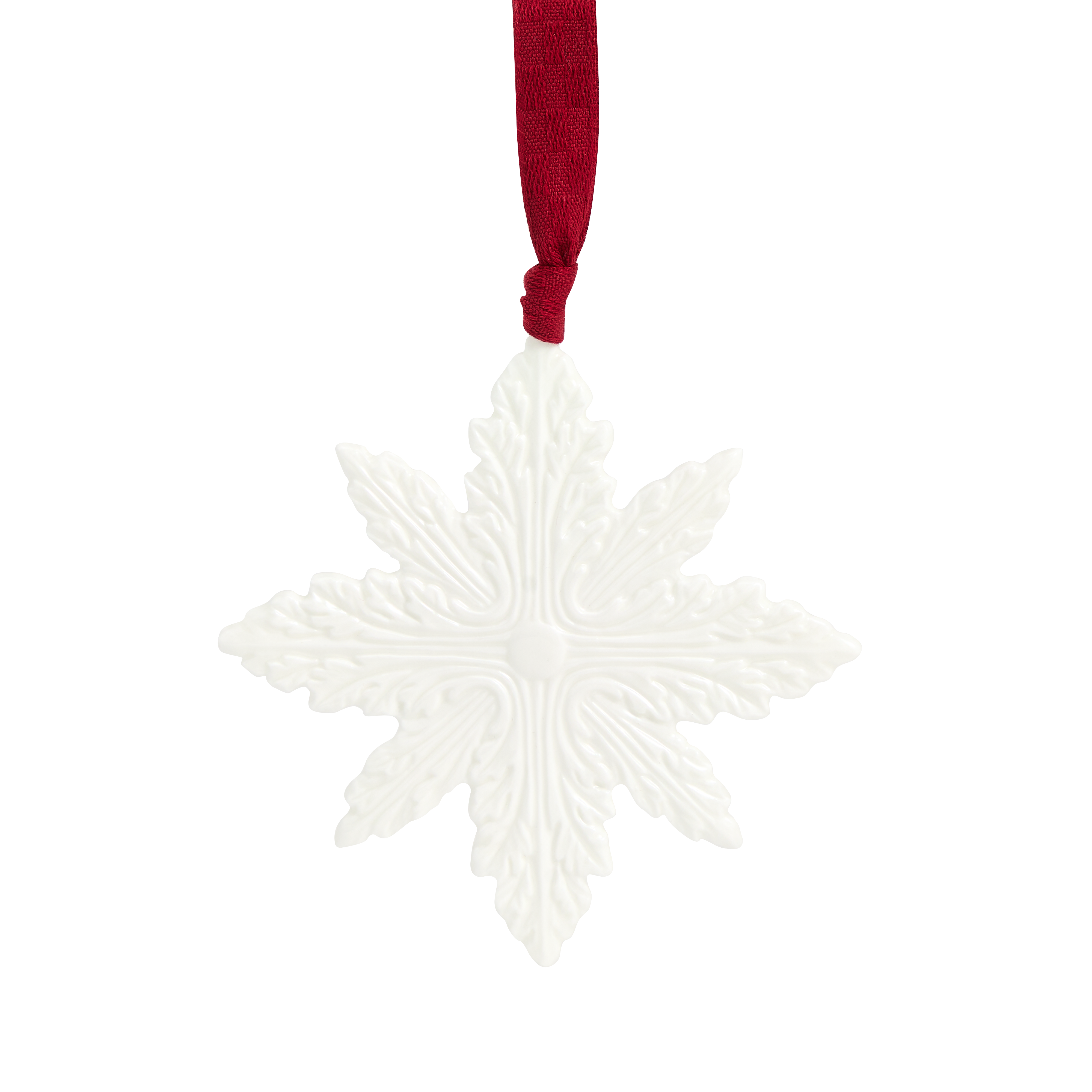 Festive Snowflake Ornament White China