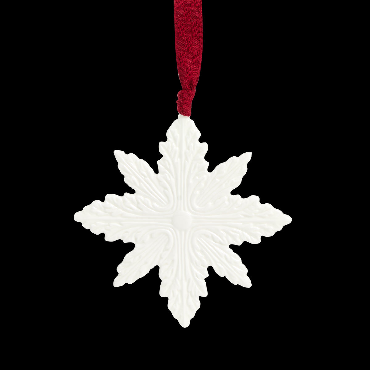 Festive Snowflake Ornament White China