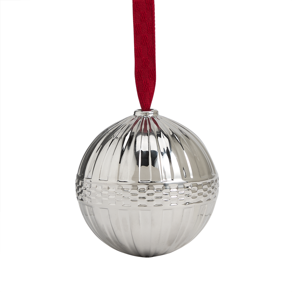 Festive Fluted Ornament Silver Coated