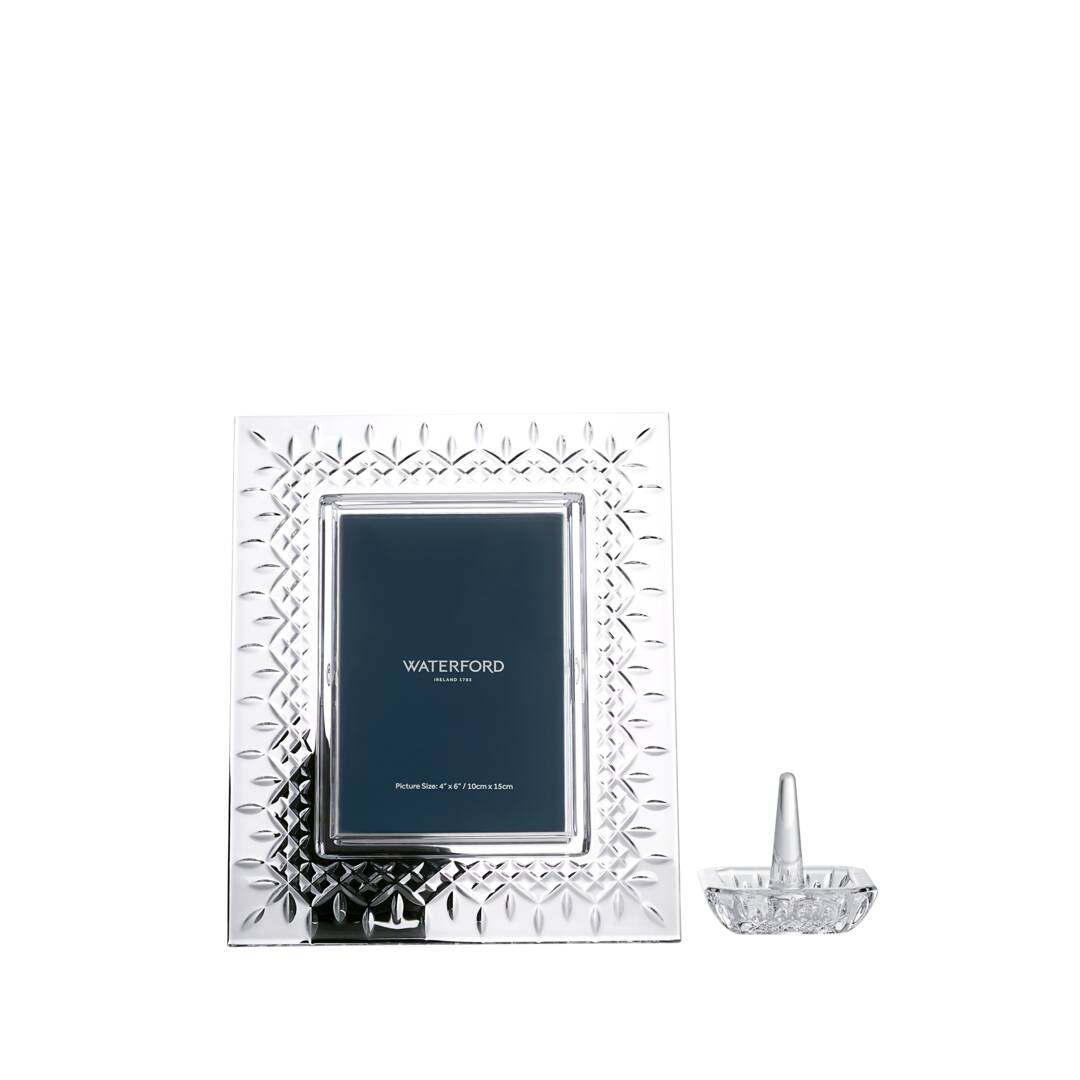 Lismore Picture Frame 4x6 & Ringholder Set