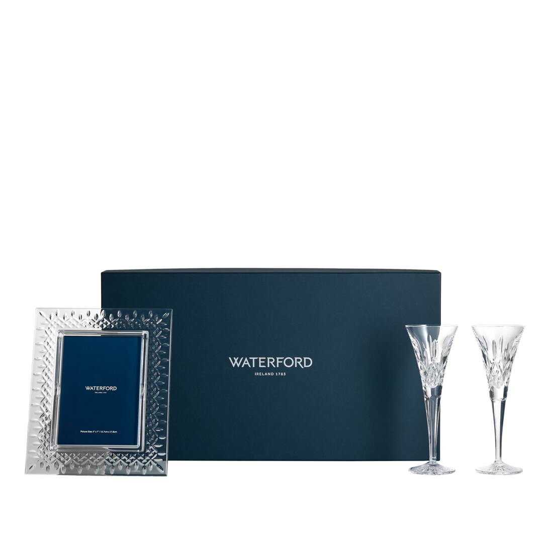 Lismore Picture Frame 5x7 & Toasting Flute Set
