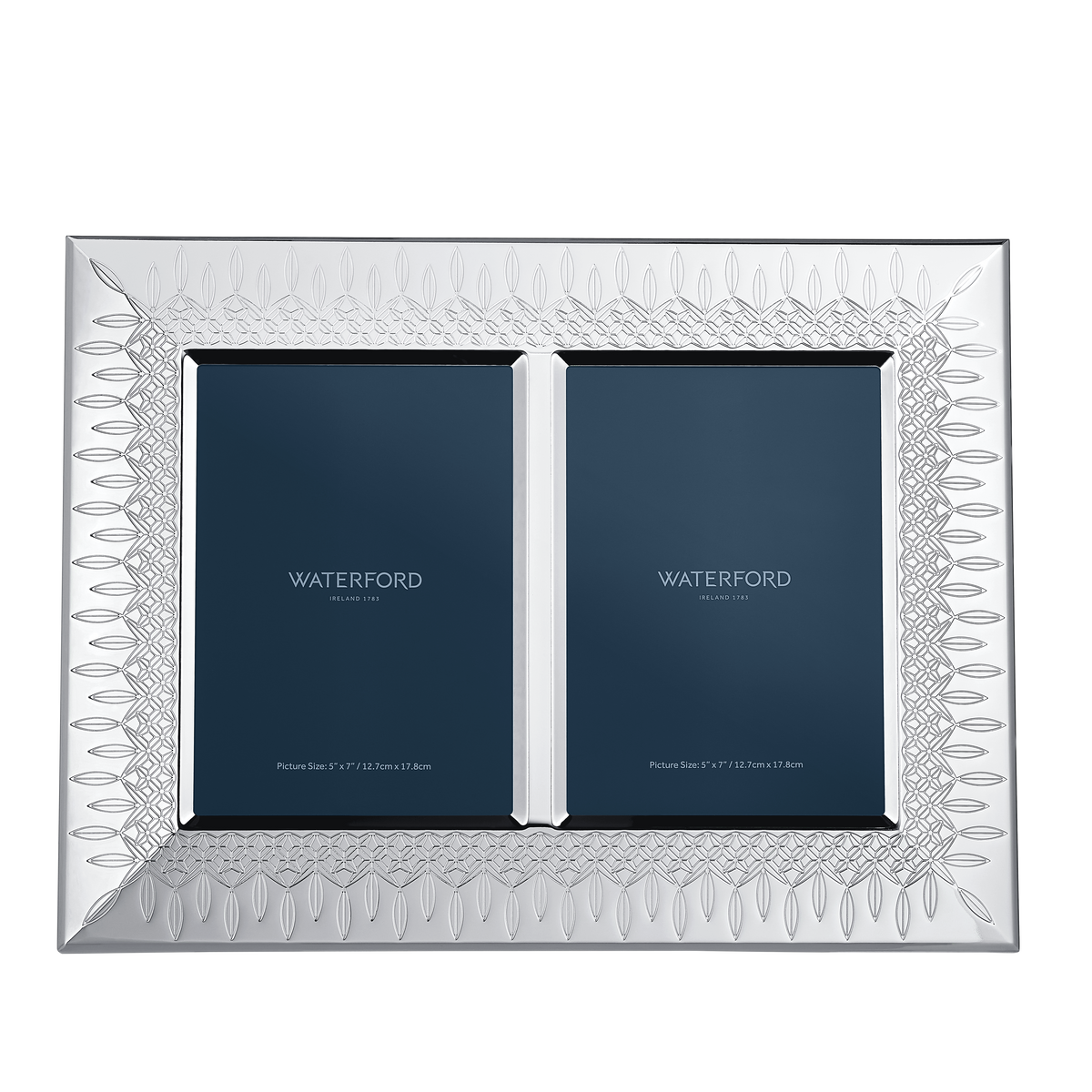 Lismore Double Photo Frame in Silver 5" x 7"