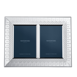 Lismore Double Photo Frame in Silver 5" x 7"