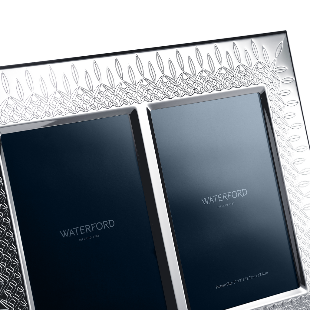 Lismore Double Photo Frame in Silver 5" x 7"