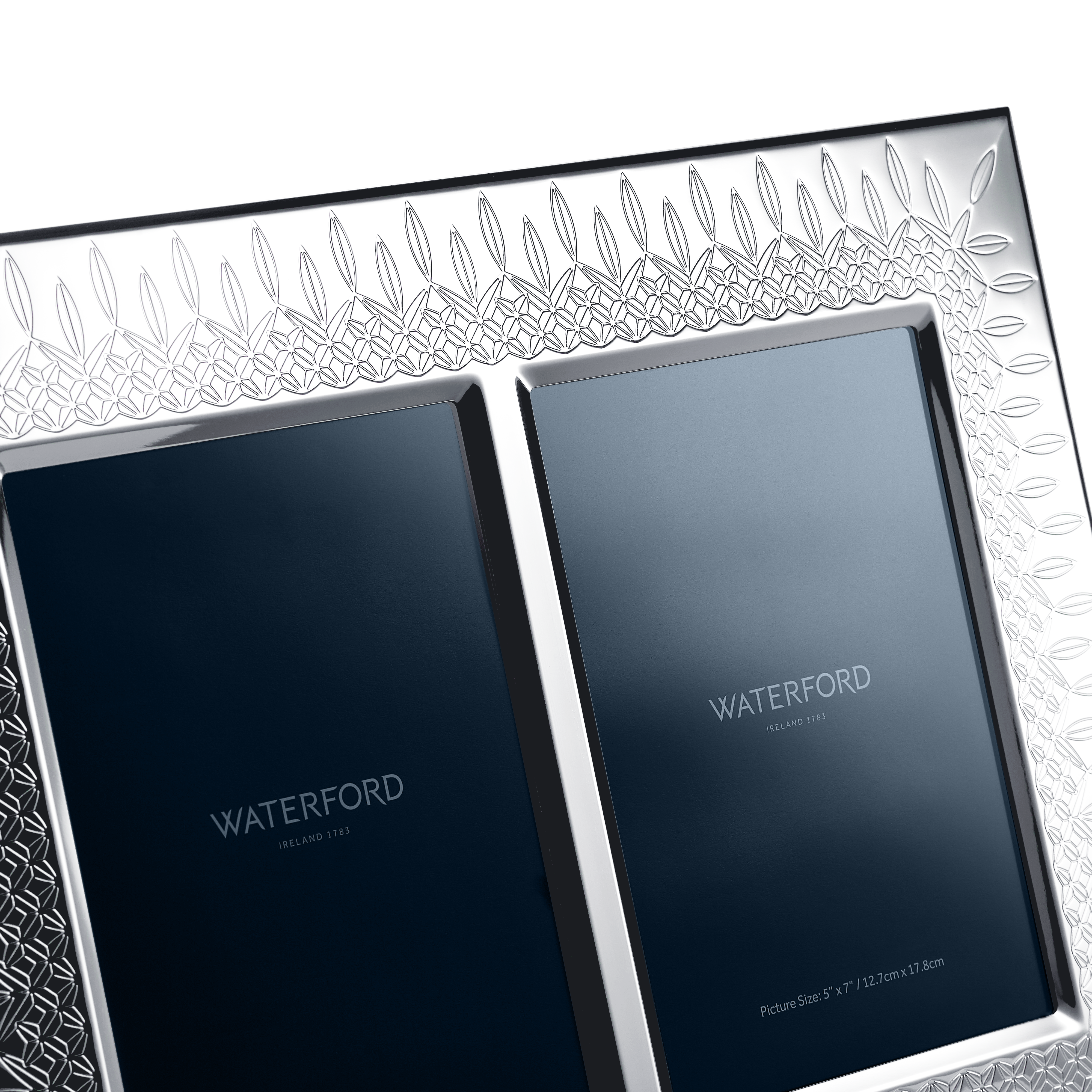 Lismore Double Photo Frame in Silver 5" x 7"