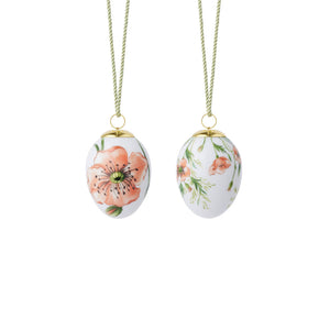 Spring Collection Egg in Poppy, Set of 2