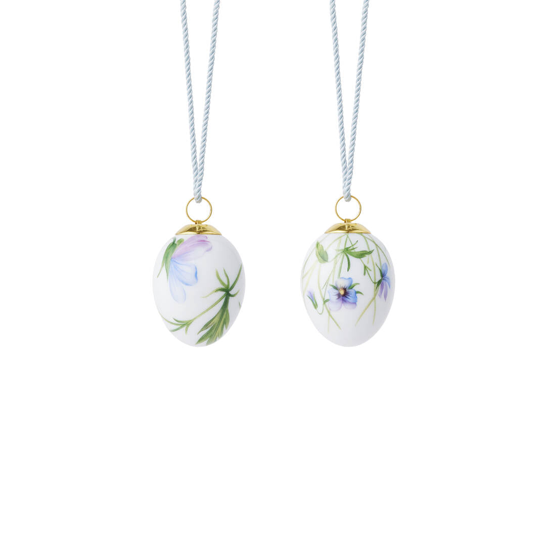 Spring Collection Mini Egg in Heartsease, Set of 2