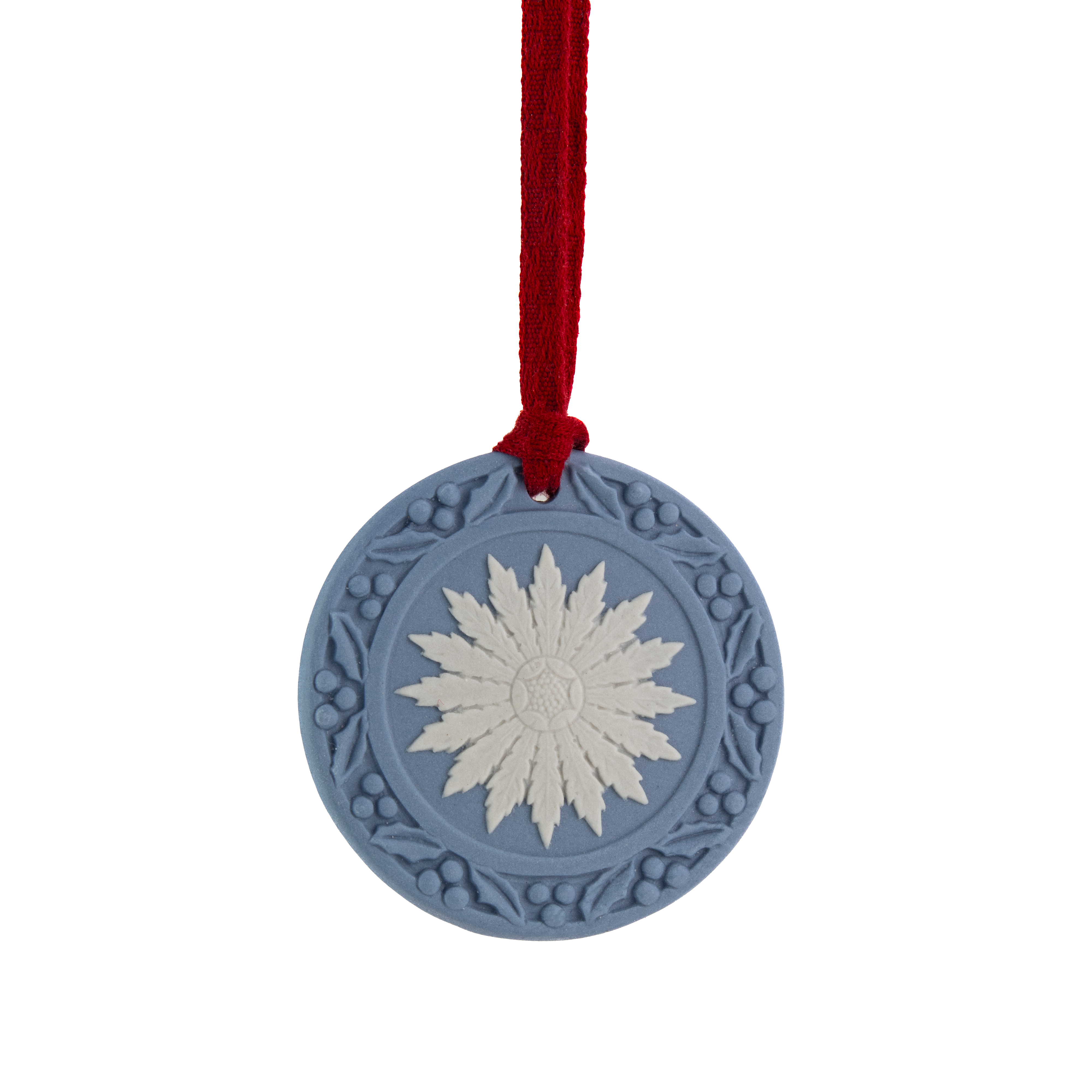 Festive Flower Ornament Blue/White