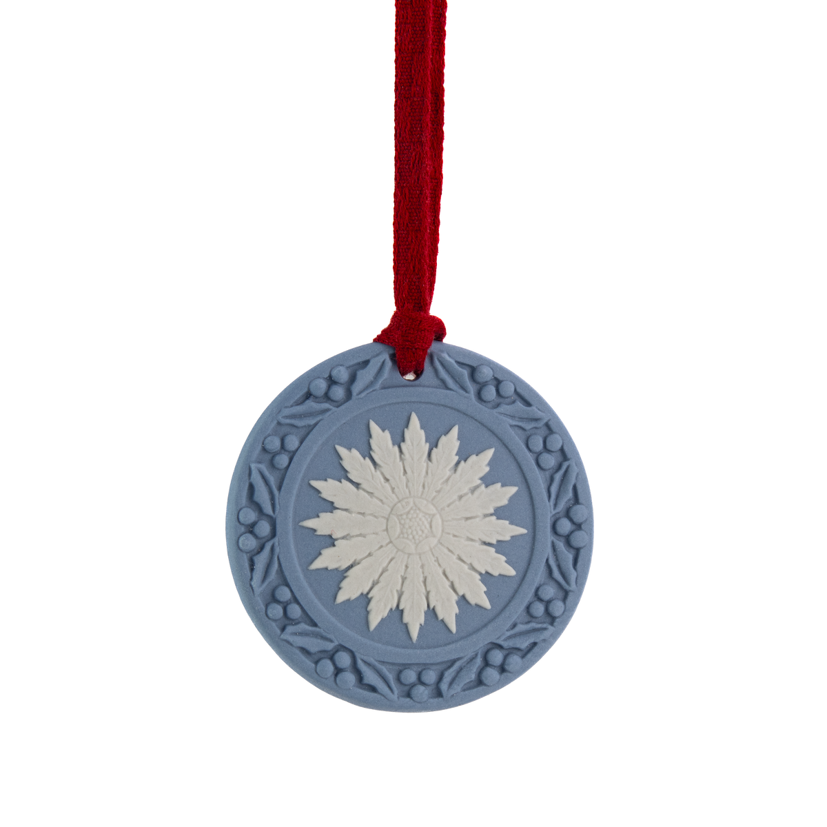 Festive Flower Ornament Blue/White